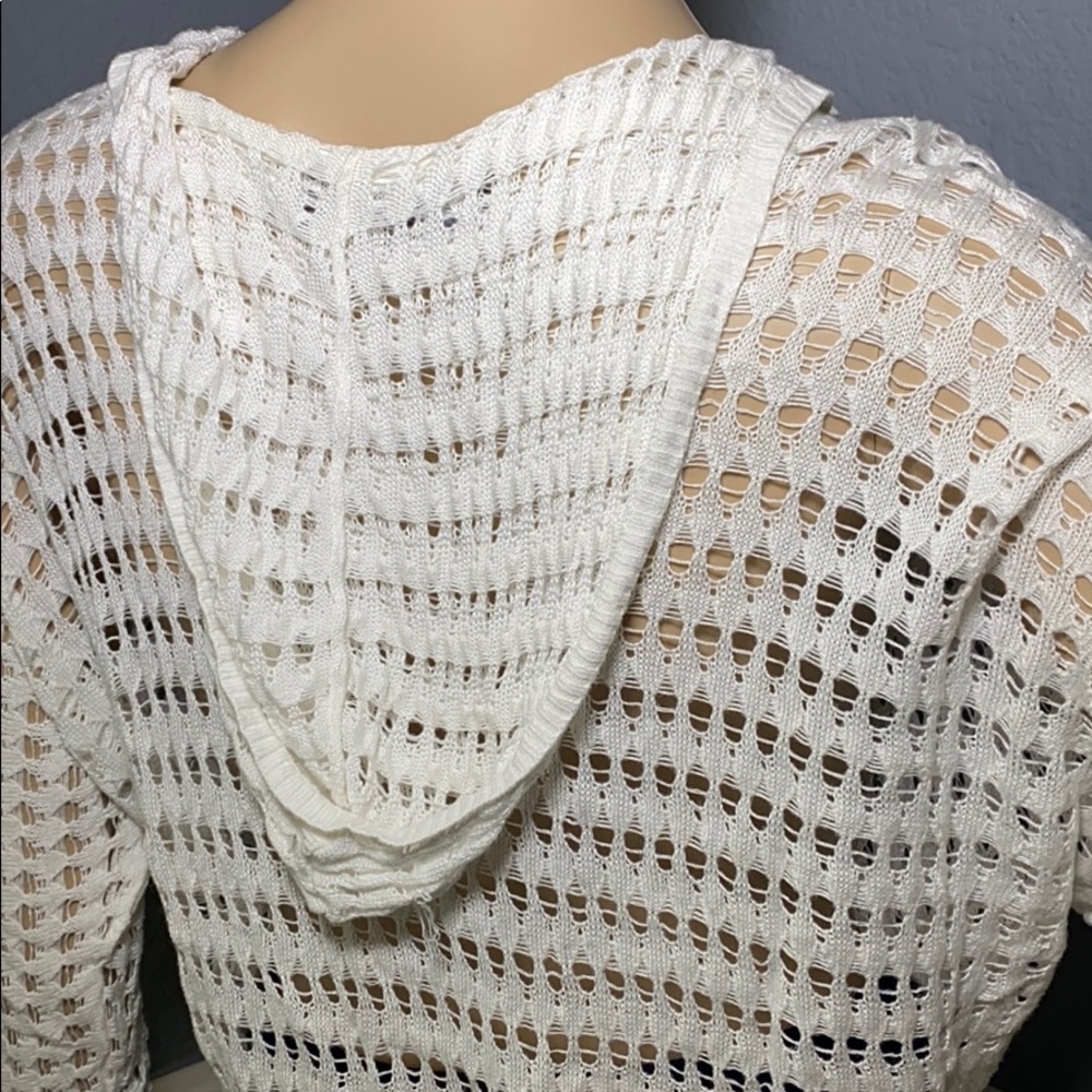 Jennifer Lopez Knit Top/ Coverup with hood size M - Picture 6 of 7